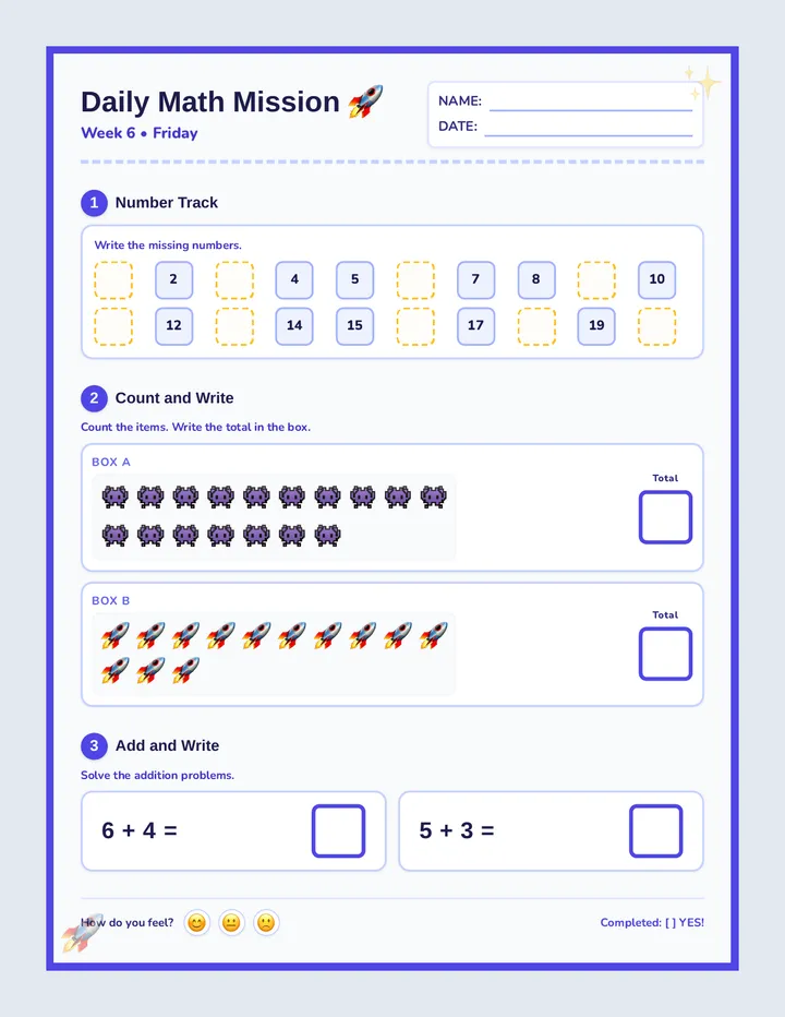 Week 6 Friday Worksheet
