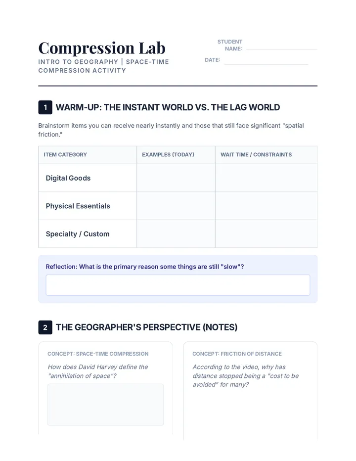 Compression Mapping Worksheet