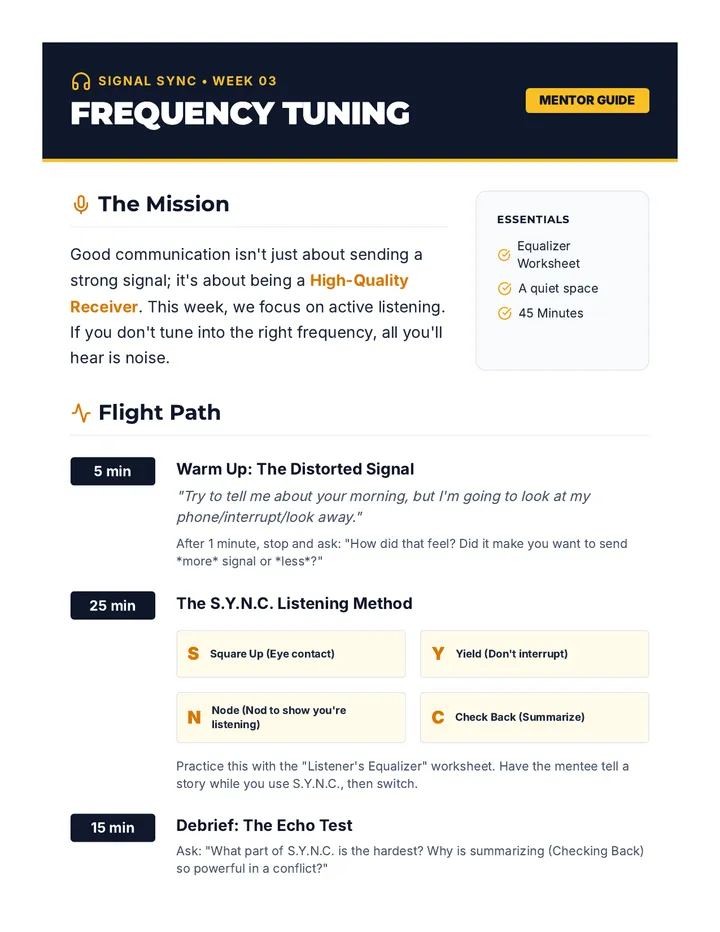 Frequency Tuning Mentor Guide