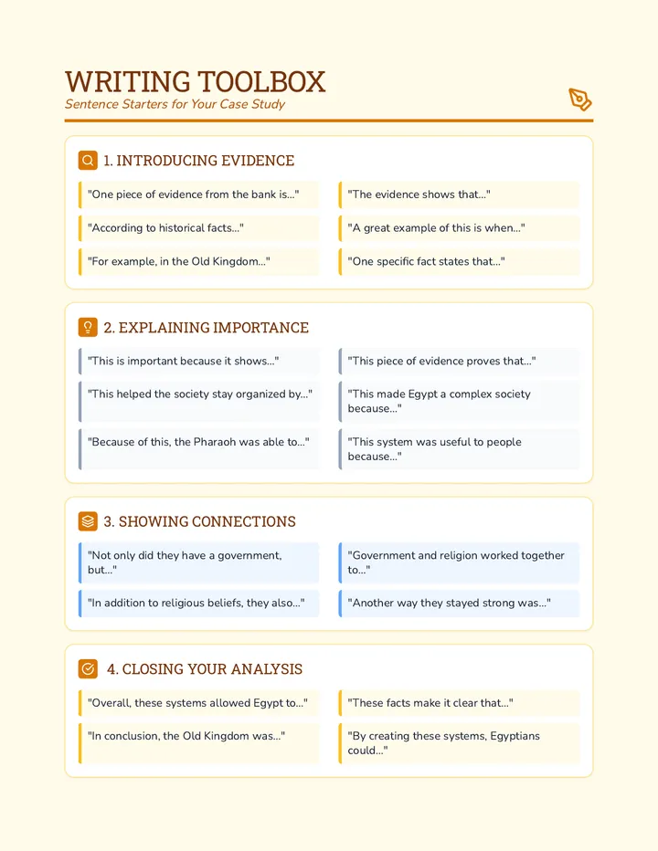 Writing Toolbox Reference Sheet