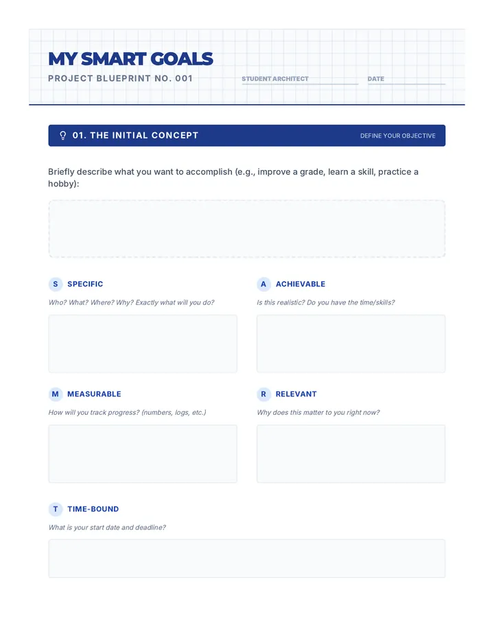 My SMART Goals Worksheet