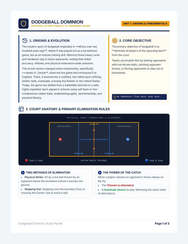 Dodgeball Dominion Study Guide