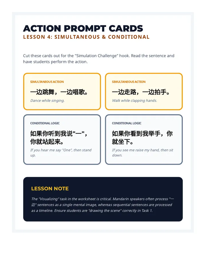 Action Prompt Cards Teacher Guide