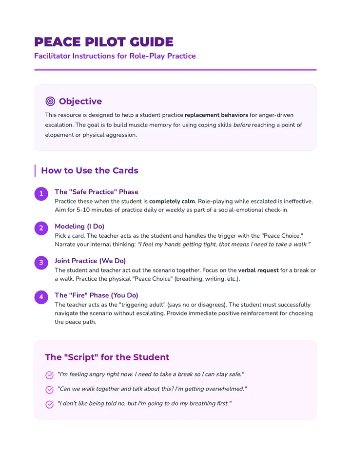 Peace Pilot Guide