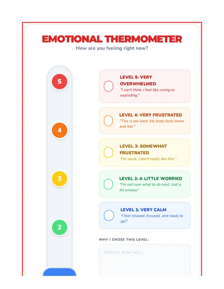 Emotional Thermometer Template