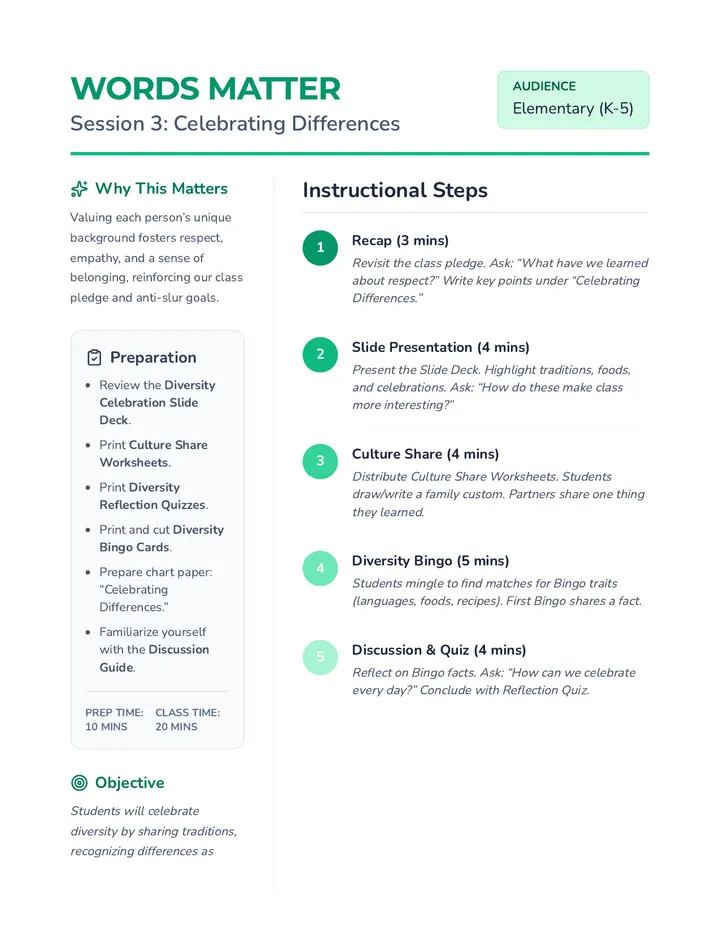 Session 3 Lesson Plan Guide