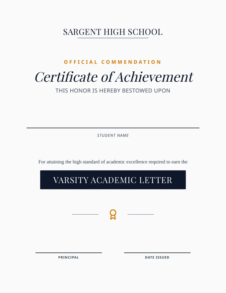 Academic Letter Award