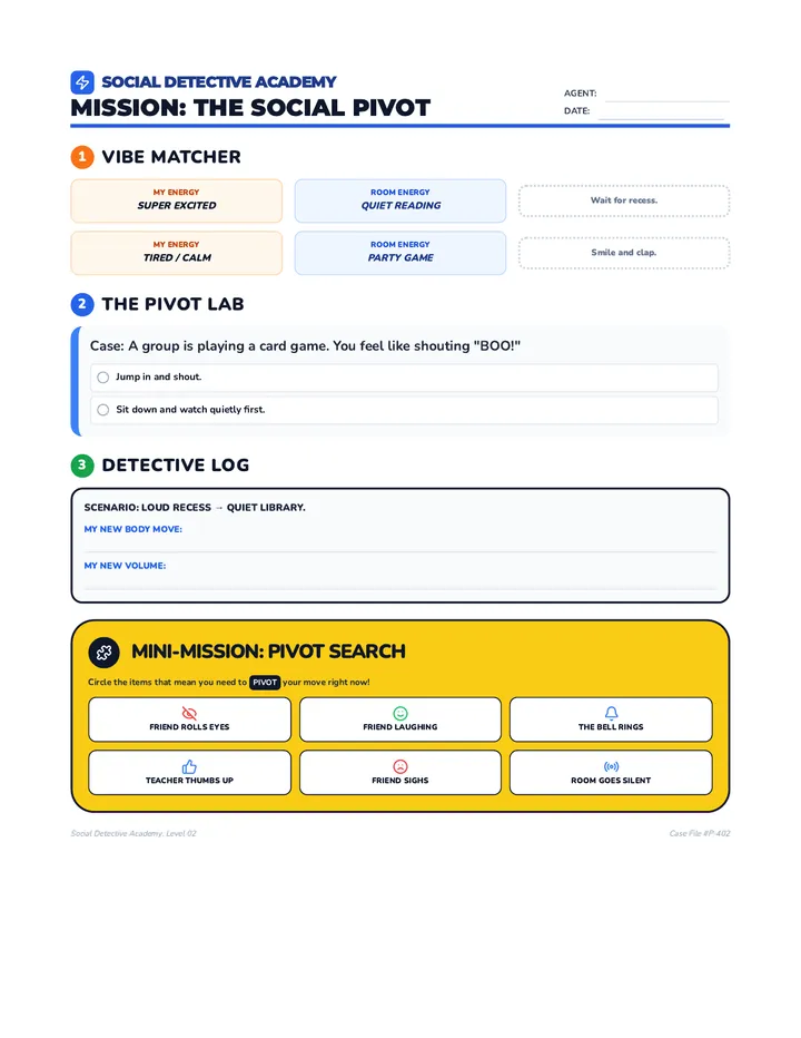 Pivot Mission Worksheet