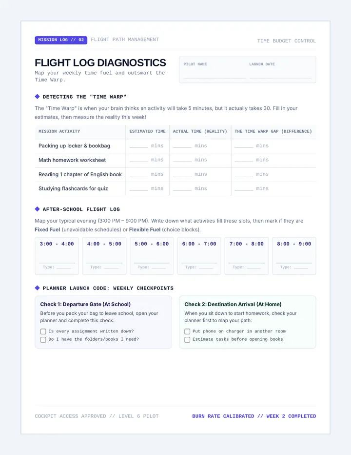 After School Flight Log