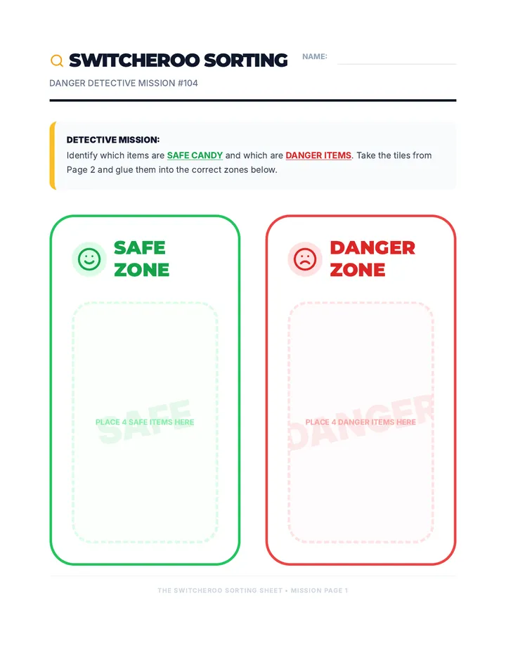 Switcheroo Sorting Sheet