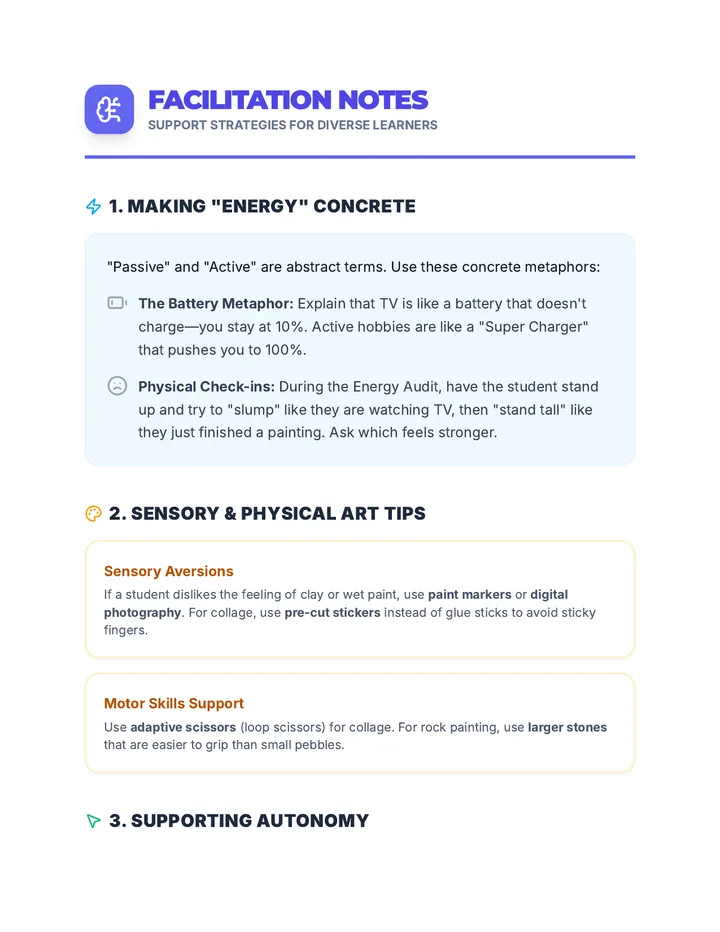 Active Hours Facilitation Notes