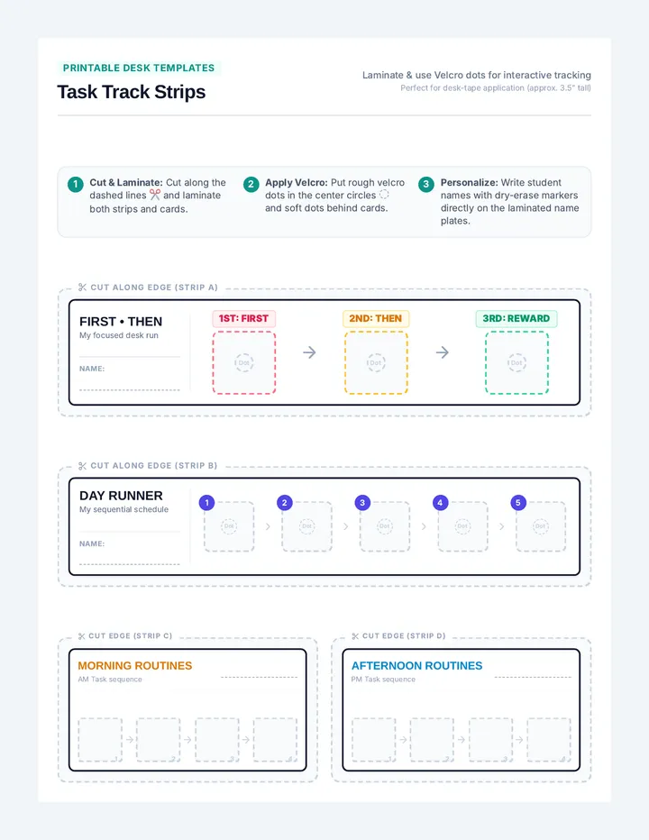 Task Track Strips