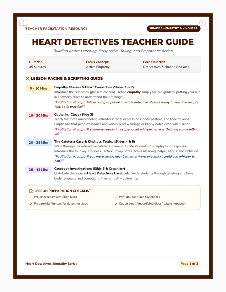 Heart Detectives Teacher Guide