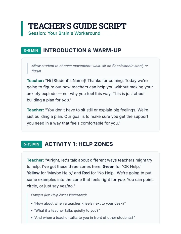Teacher Script Guide