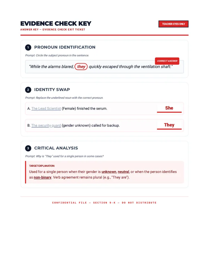 Evidence Check Key