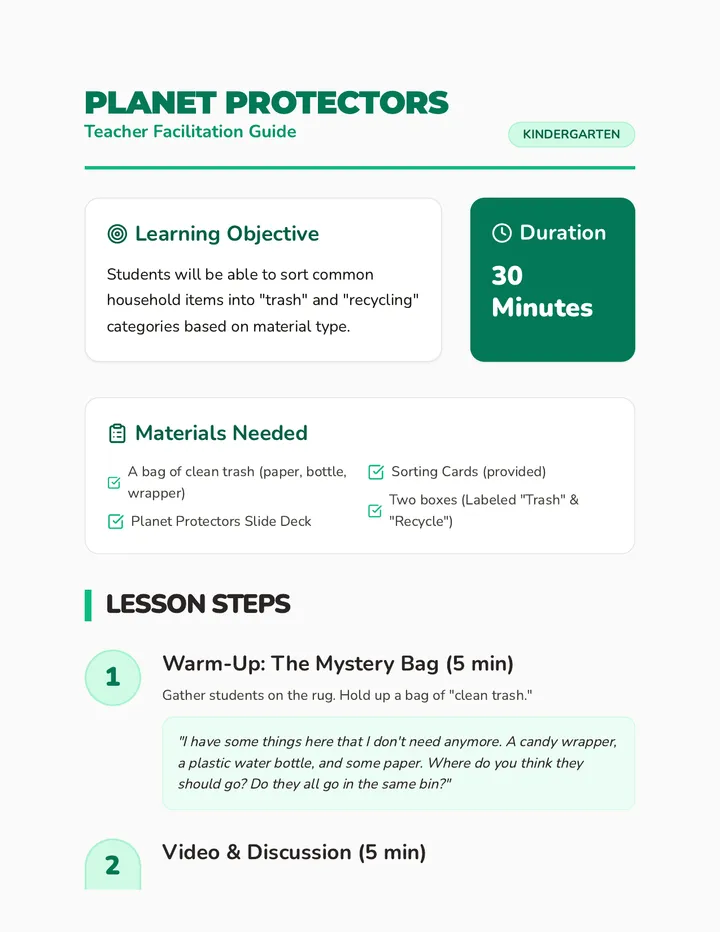 Sorting Success Teacher Guide
