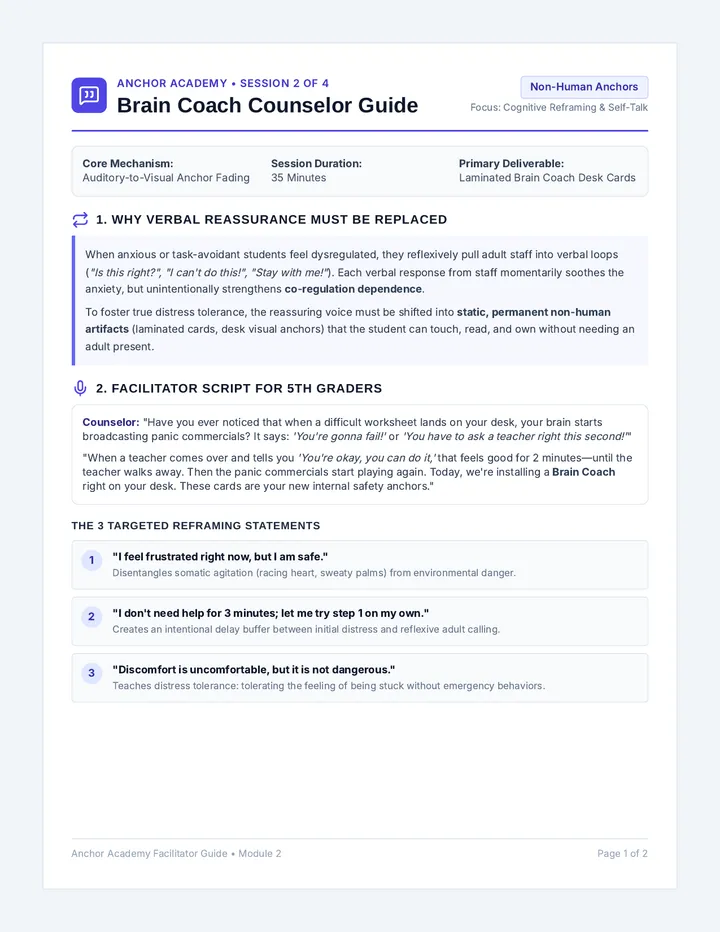 Brain Coach Counselor Guide