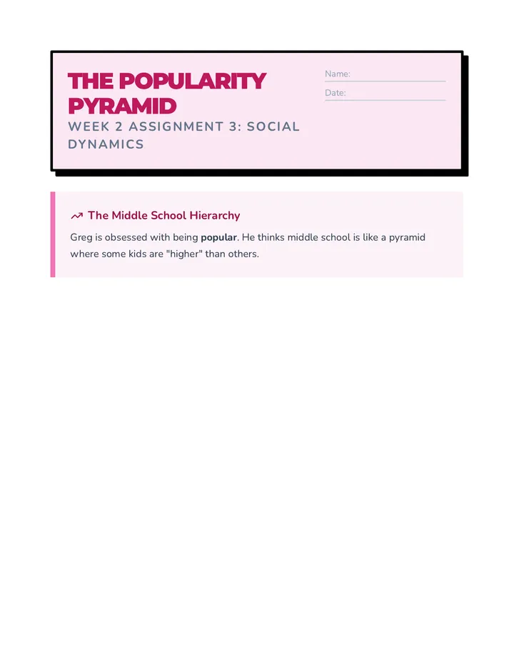 Popularity Pyramid Activity