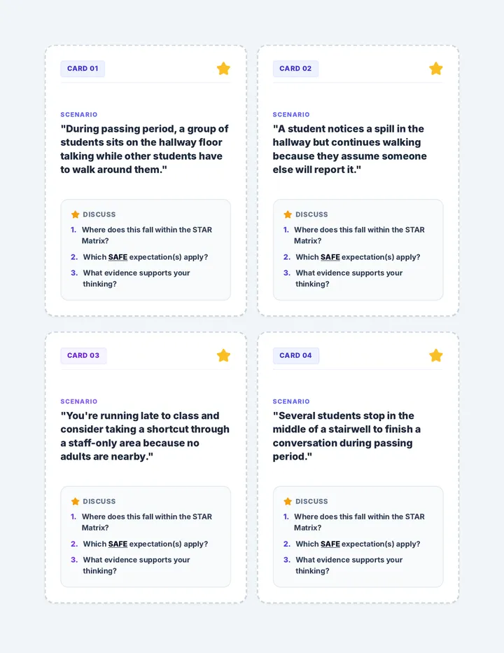 STAR Safe Task Cards