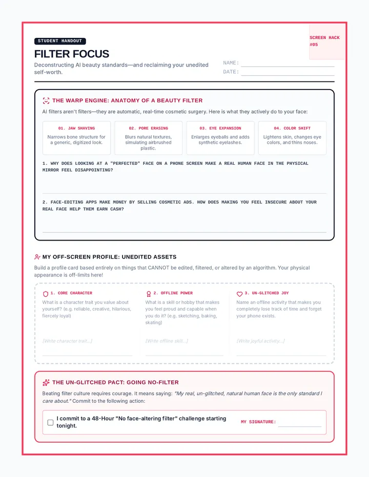 Filter Focus Handout