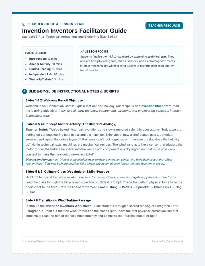 Invention Inventors Teacher Guide
