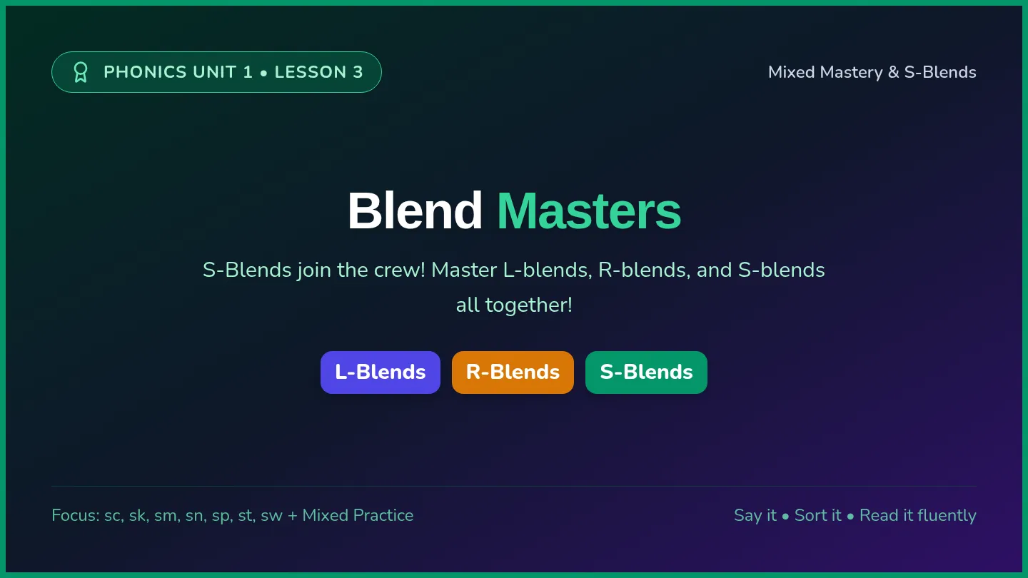 Blend Masters Slides
