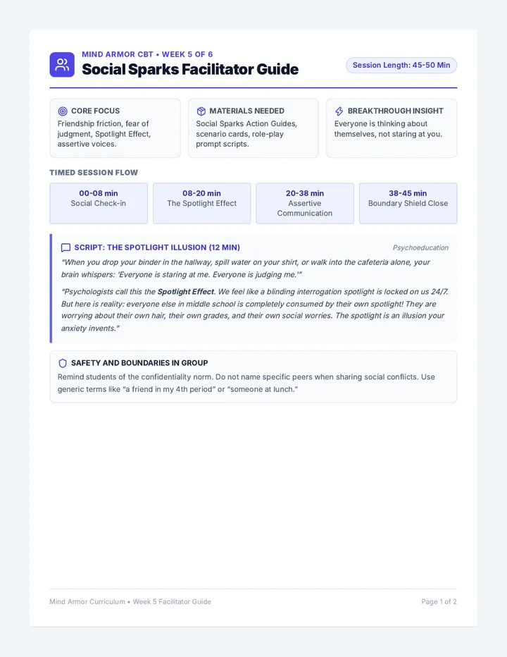 Social Sparks Facilitator Guide