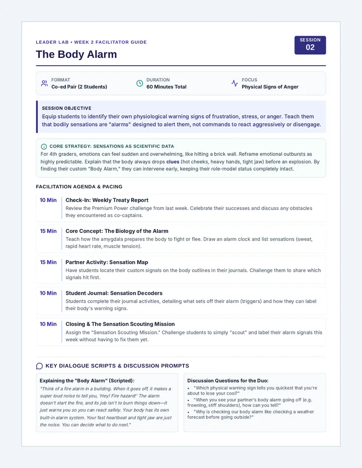Body Alarm Facilitator Guide