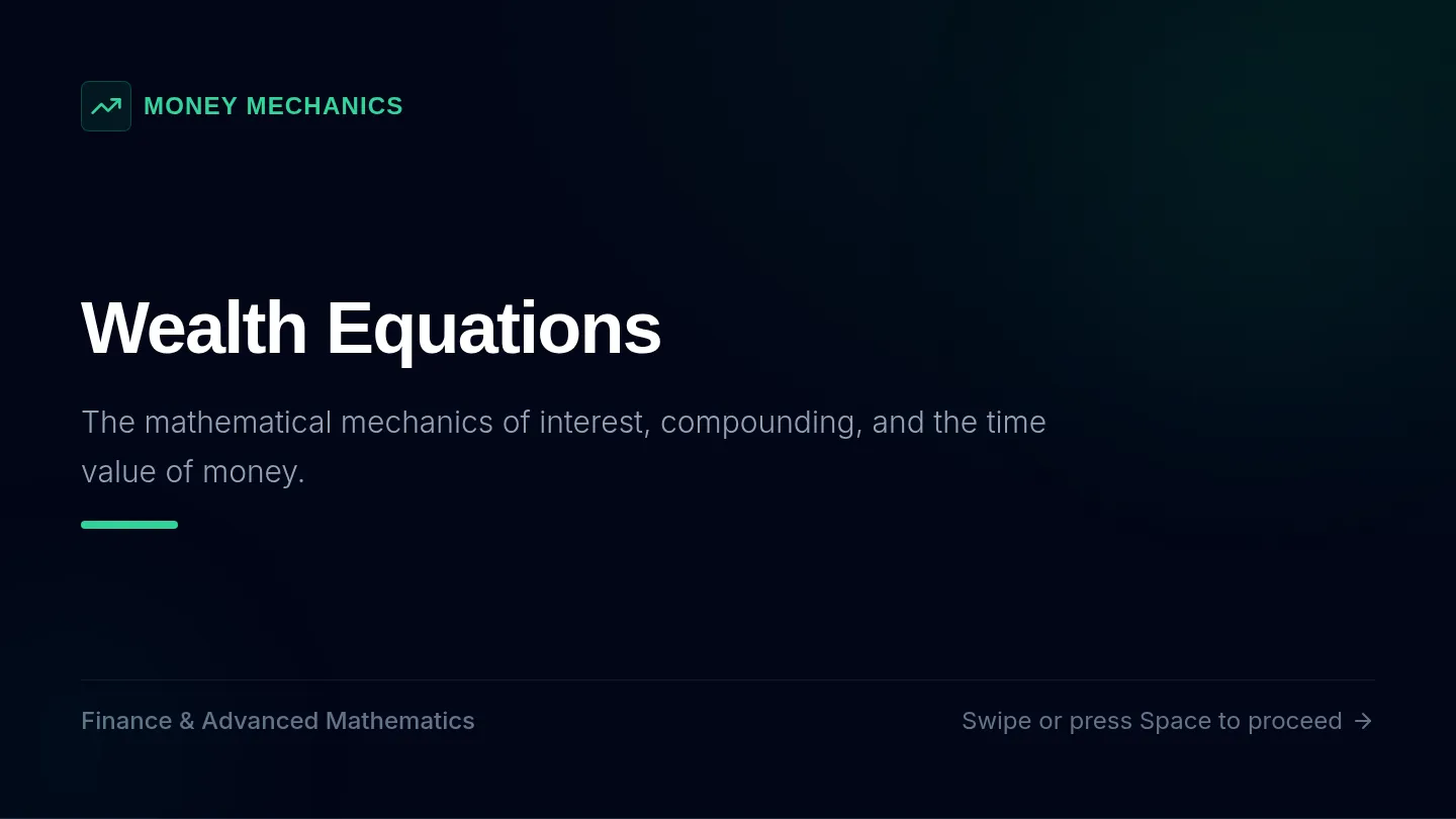 Wealth Equations Slides
