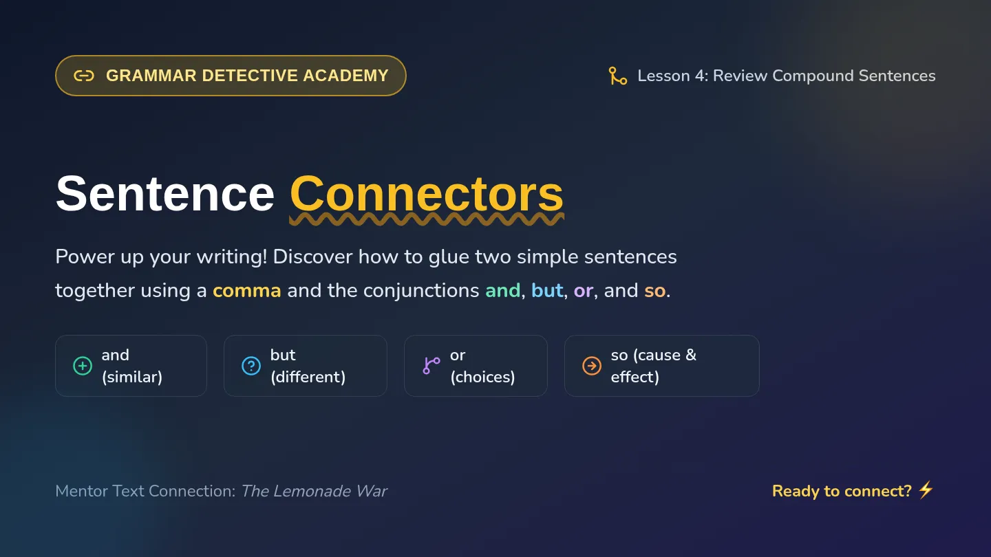 Sentence Connectors Slides