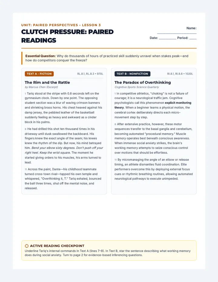 Clutch Pressure Reading Worksheet