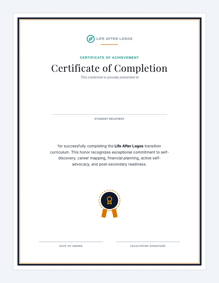 Next Steps Completion Certificate