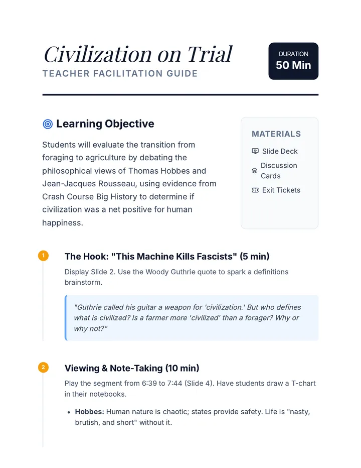 Civilization Teacher Guide