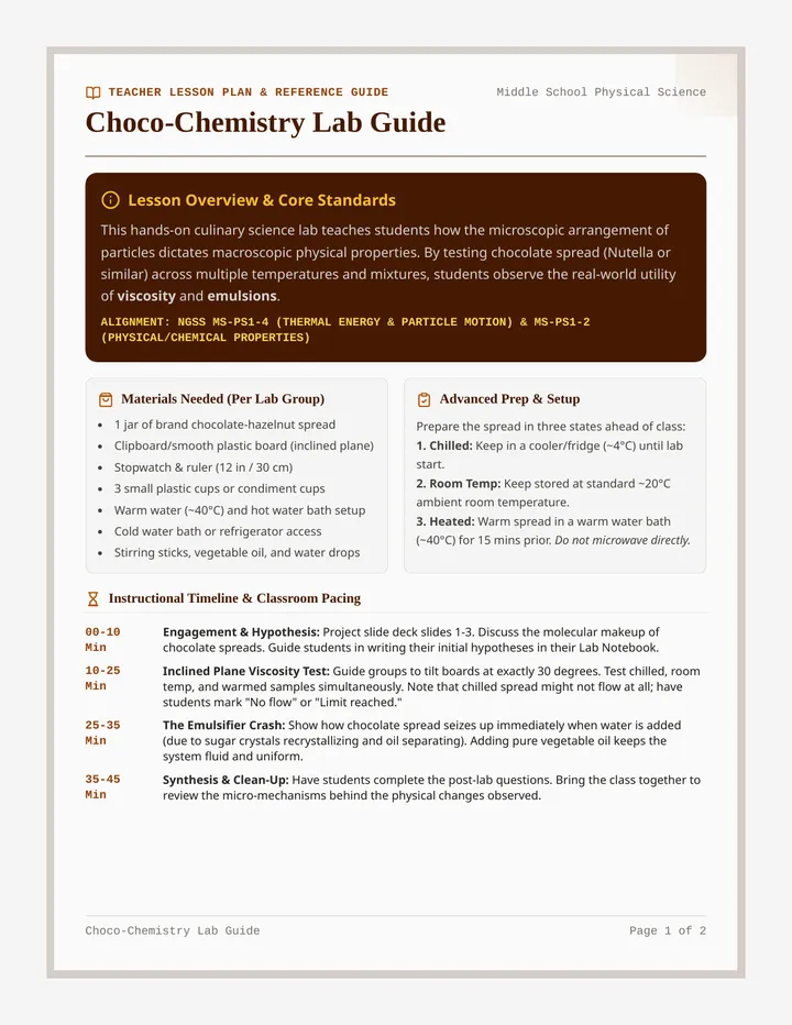 Choco-Chemistry Lab Guide