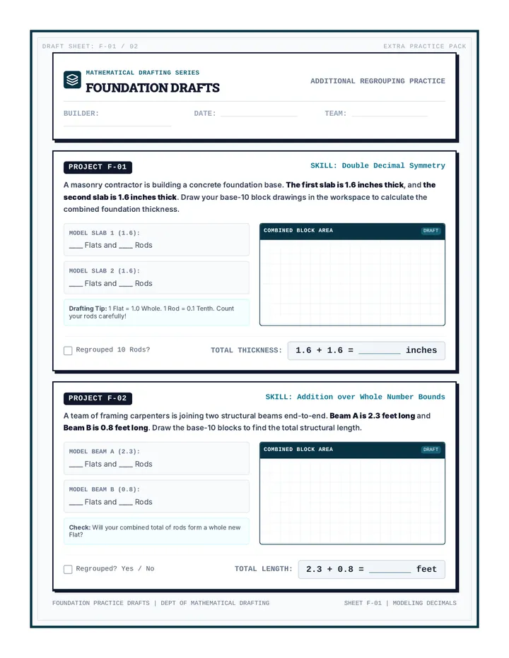 Foundation Drafts Worksheet