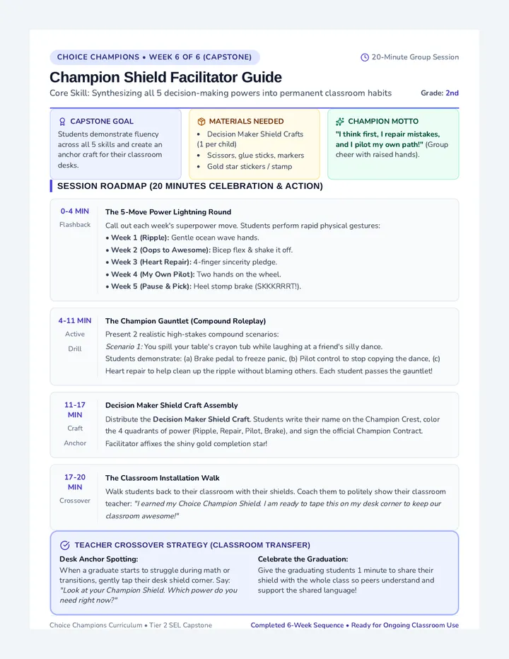 Champion Shield Facilitator Guide