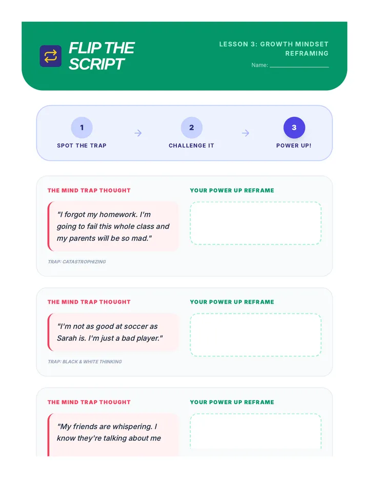 Flip the Script Practice Worksheet
