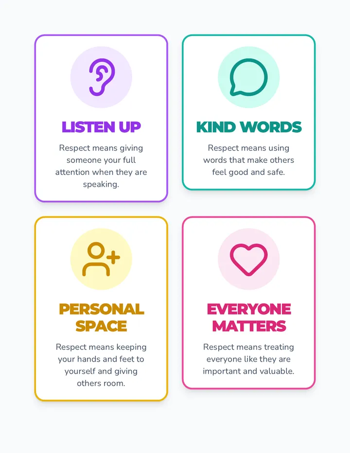 Respect Definition Cards Supplement