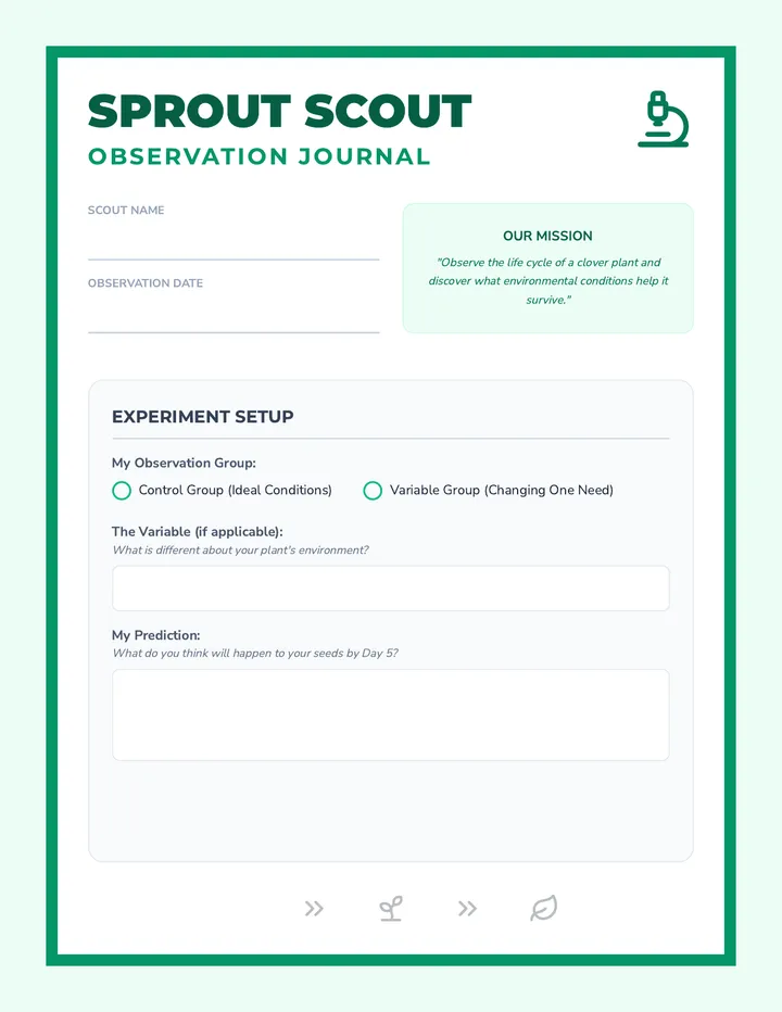Sprout Scout Journal