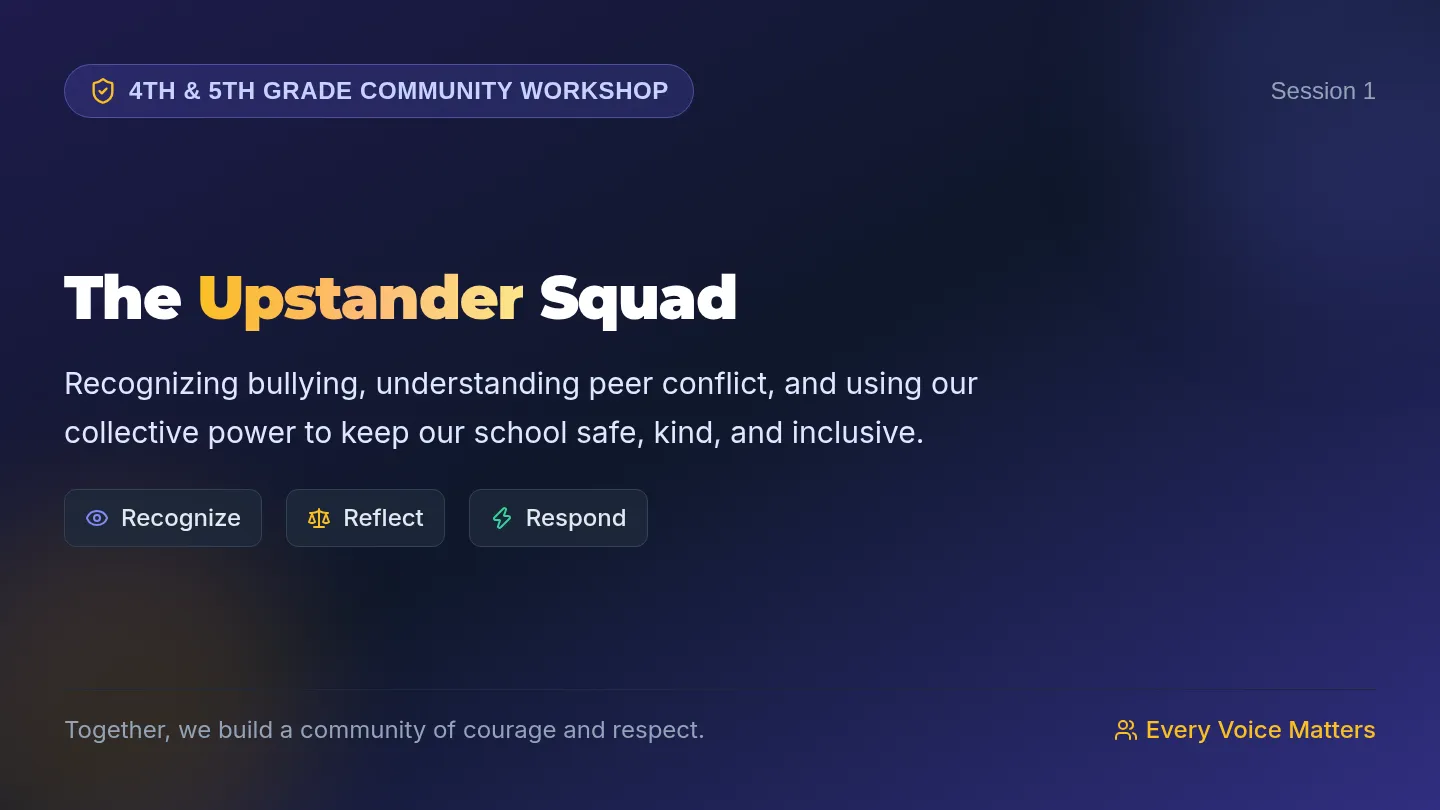 Upstander Squad Slides