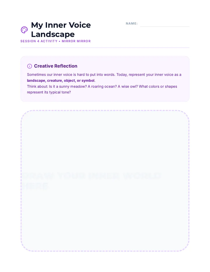 Mirror Mirror Session 4 Activity Sheet 2