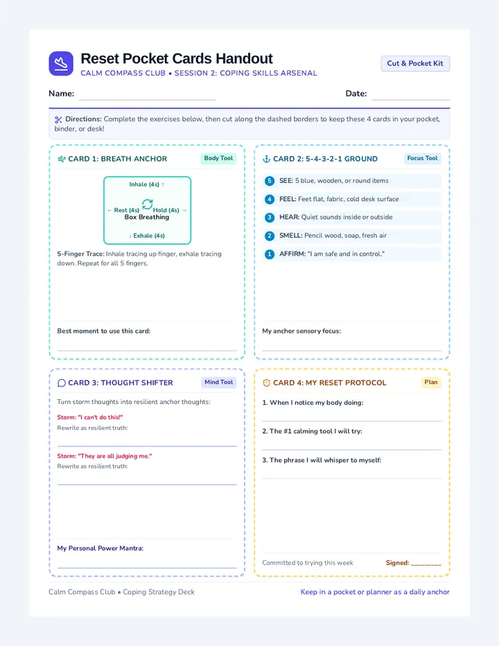 Reset Pocket Cards Handout