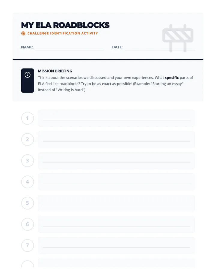 Conquer Challenge Activity Sheet
