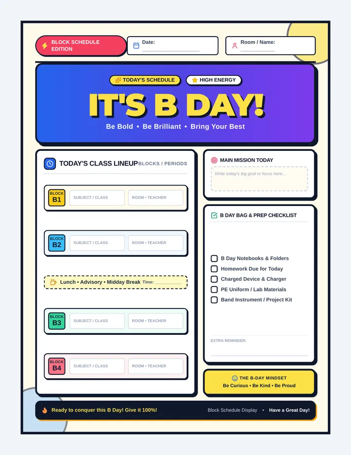 B Day Blast Poster