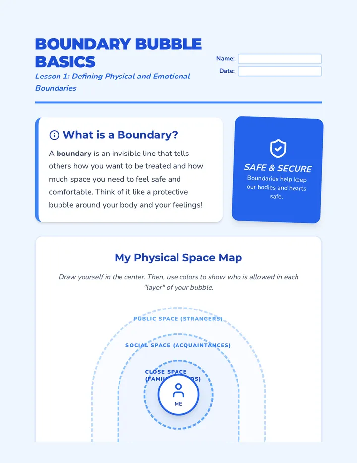 Boundary Map Worksheet