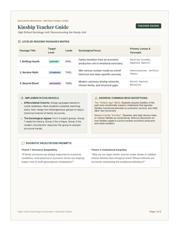 Kinship Teacher Guide