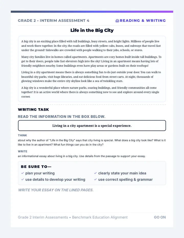 City Living Worksheet