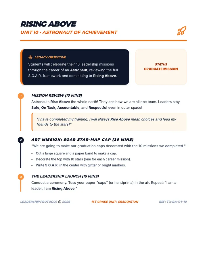 Rising Above Astronaut Teacher Guide
