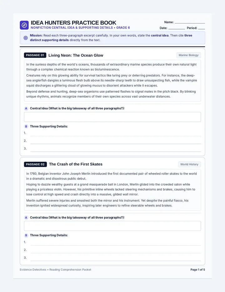 Idea Hunters Practice Book