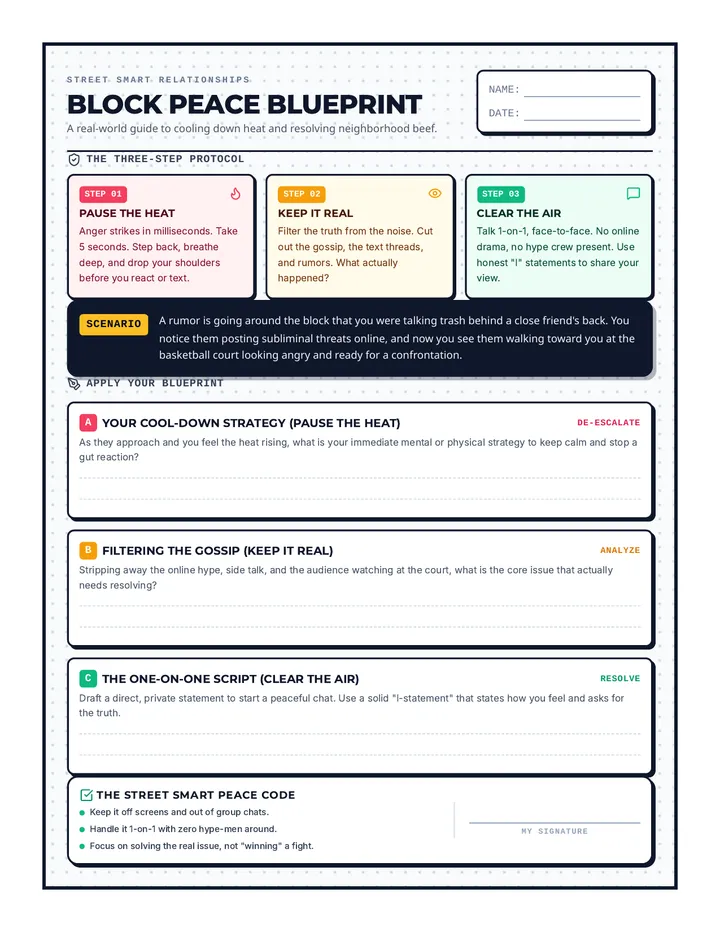 Block Peace Blueprint Worksheet